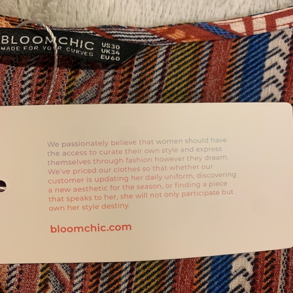 NWT - Bloomchic Striped Tribal Maxi Dress - Picture 8 of 9